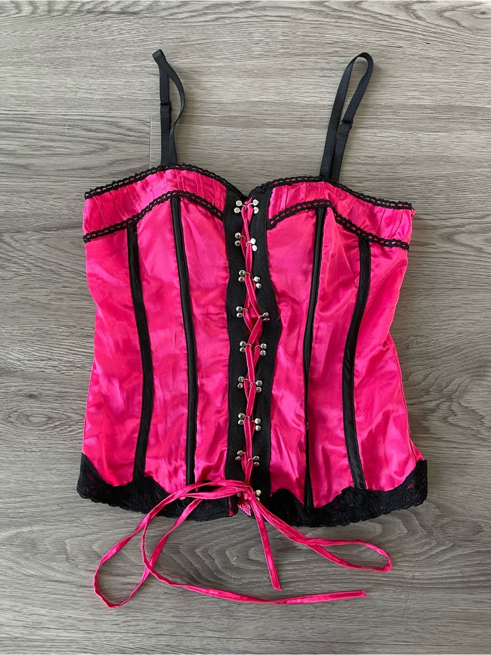 Entry hot pink alternative corset top medium
